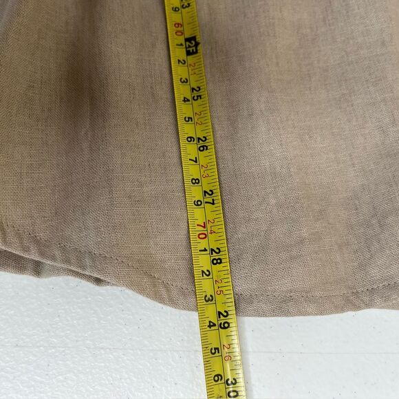 Vicki Waynes Linen Blend Tan Embroidered Button Top Pull On Pant Set Women 20 - Picture 10 of 16